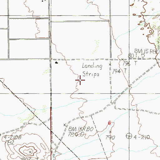 Topographic Map of Chicken Ranch Airport (historical), NV