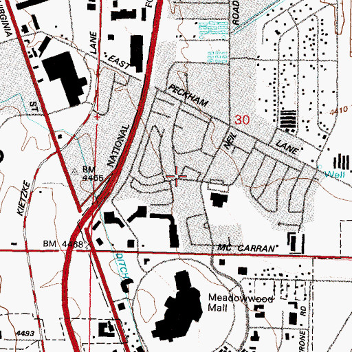 Topographic Map of Washoe Station Nevada Department of Wildlife Heliport, NV