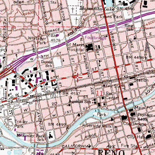 Topographic Map of Horizon Heliport, NV