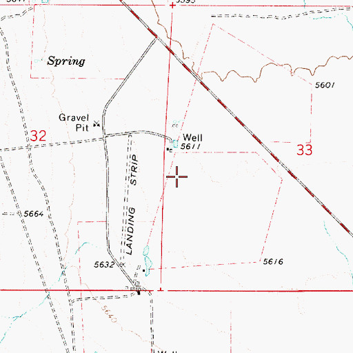 Topographic Map of M and O Ranch Airport (historical), NV