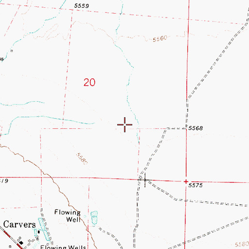 Topographic Map of Wine Glass Ranch Airport (historical), NV
