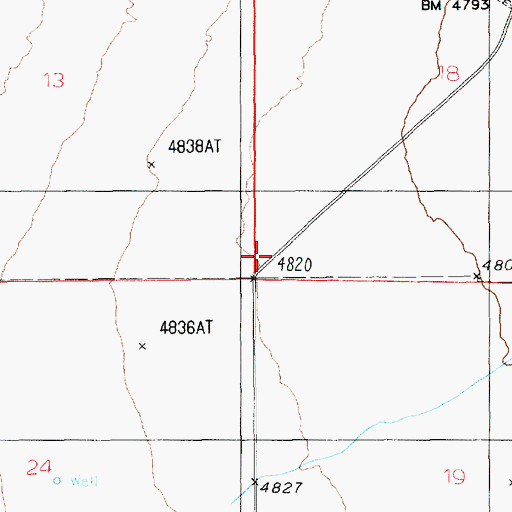 Topographic Map of Gunderson Strip (historical), NV
