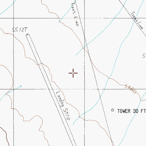 Topographic Map of Tonopah Test Range Airport, NV