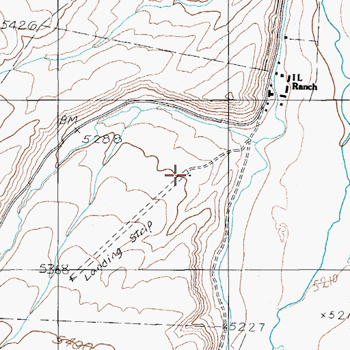 Topographic Map of I-L Ranch Airport, NV