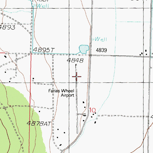 Topographic Map of Farias Wheel Airport, NV