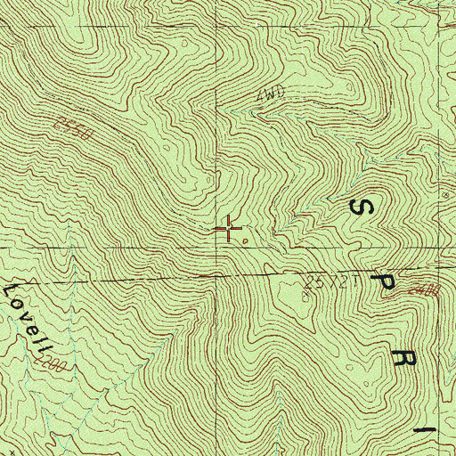 Topographic Map of Griffith Peak Trailhead, NV