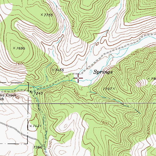 Topographic Map of Barley Creek Forest Service Facility, NV