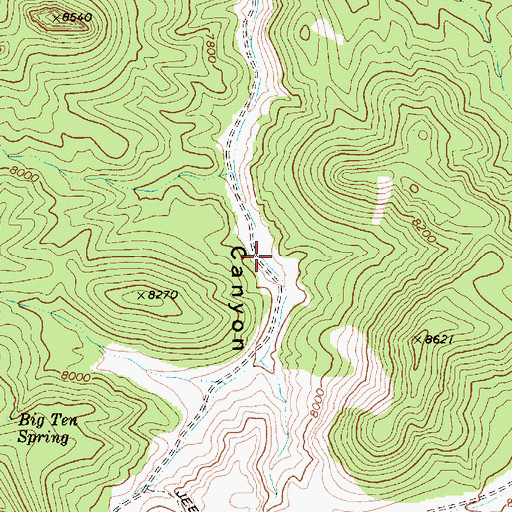 Topographic Map of Big White Sage Spring, NV