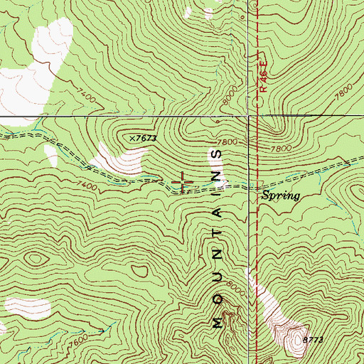 Topographic Map of Willow Spring, NV