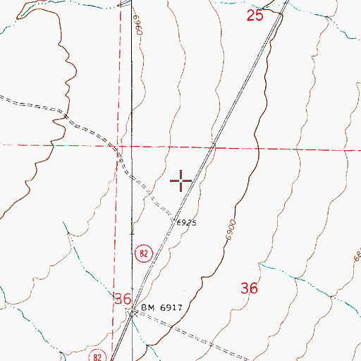 Topographic Map of Austin Belmont Stage Route, NV