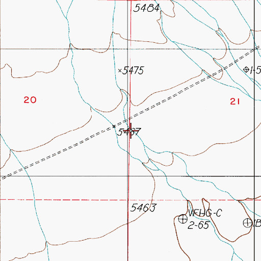 Topographic Map of Tonopah Stage Route, NV