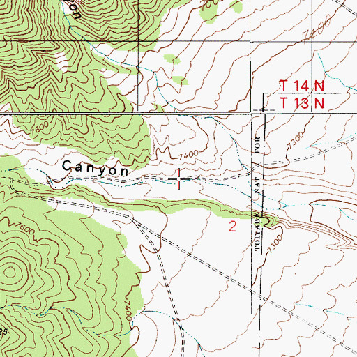 Topographic Map of Ox Freight Route, NV