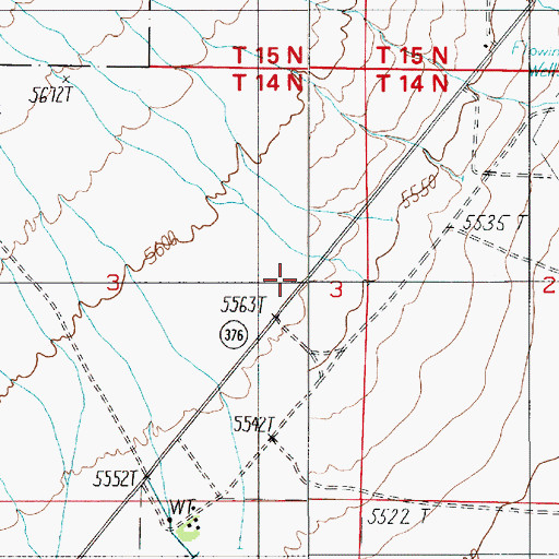 Topographic Map of Fremont Route, NV