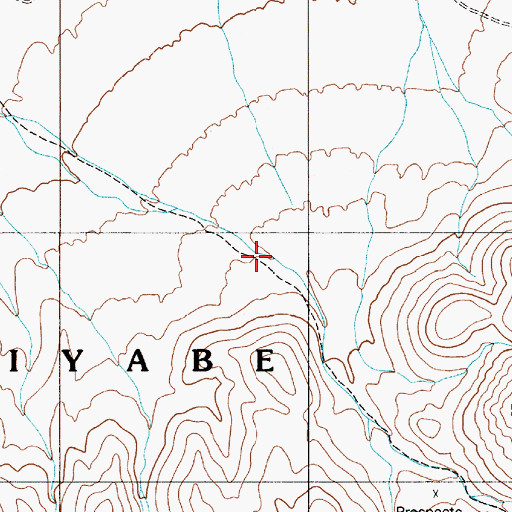 Topographic Map of Rutheford Canyon, NV