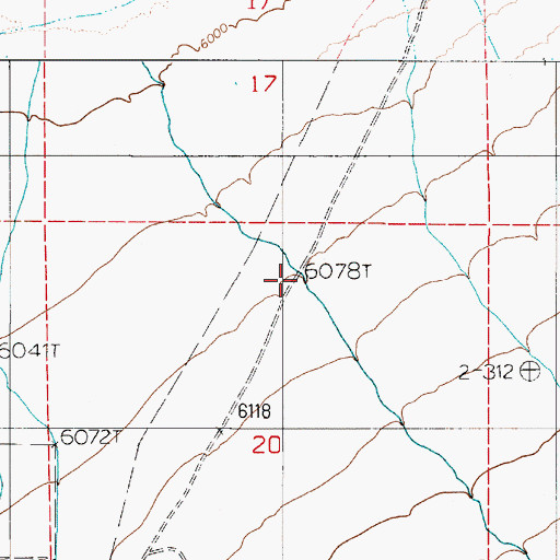 Topographic Map of Austin to Grantsville Stage Route, NV