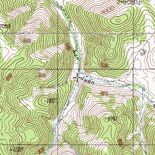 Topographic Map of San Juan Forest Service Facility, NV