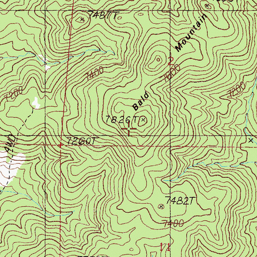 Topographic Map of Sweetwater Natural Area, NV