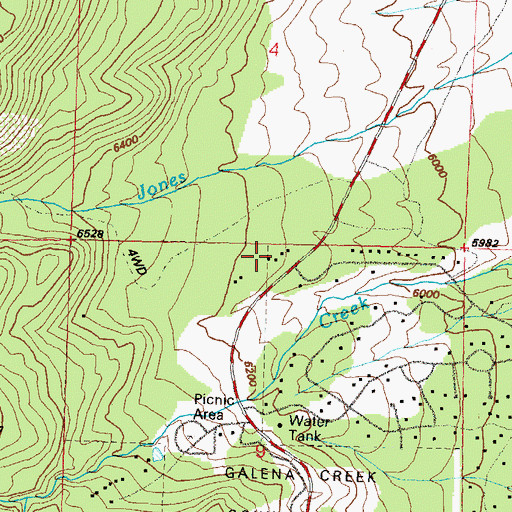 Topographic Map of Galena Creek Fire Station, NV