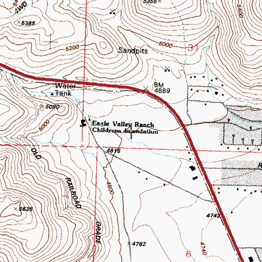 Topographic Map of Carson Tahoe Regional Medical Center, NV