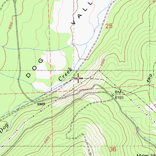 Topographic Map of Donner Trail, CA