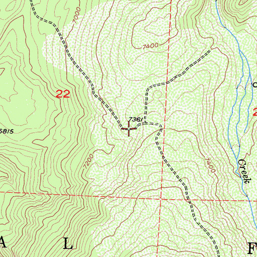 Topographic Map of Fremont Carson Route, CA