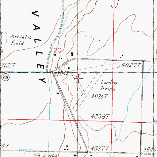 Topographic Map of Smith Valley Airport (historical), NV