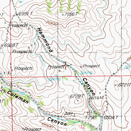 Topographic Map of Island Mountain Post Office, NV