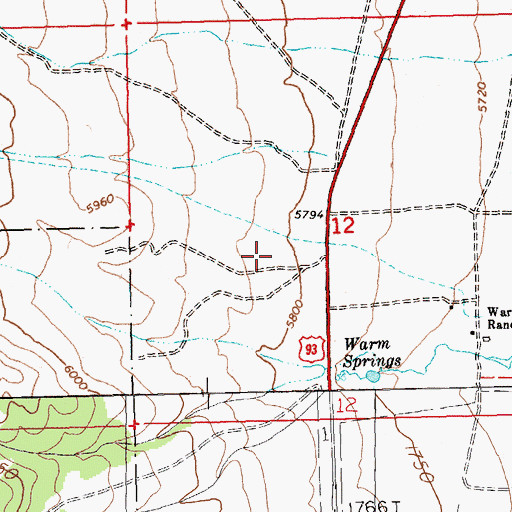 Topographic Map of Clover Valley Post Office (historical), NV