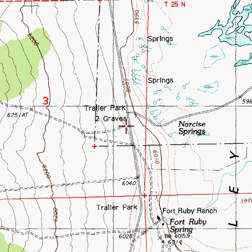 Topographic Map of Hobson Post Office (historical), NV