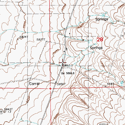 Topographic Map of Huntington Post Office (historical), NV