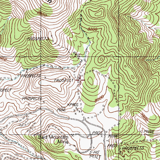 Topographic Map of Joy Post Office (historical), NV