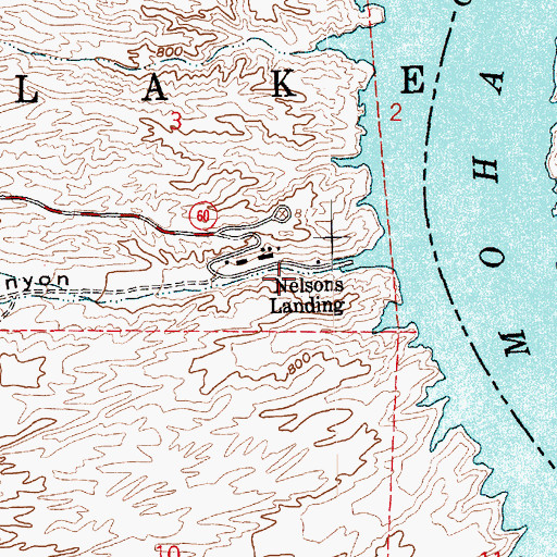 Topographic Map of Eldorado Canyon Post Office (historical), NV