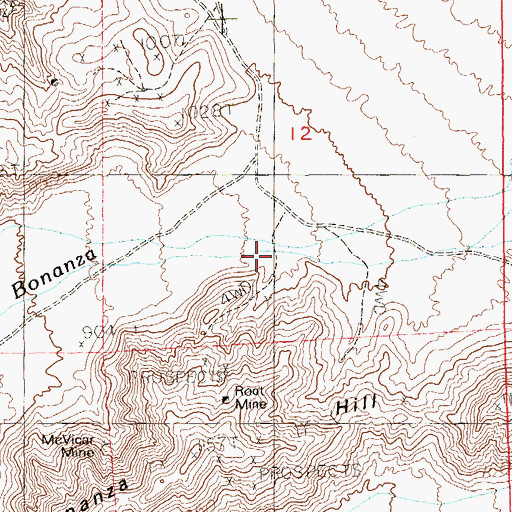 Topographic Map of Root Camp (historical), NV