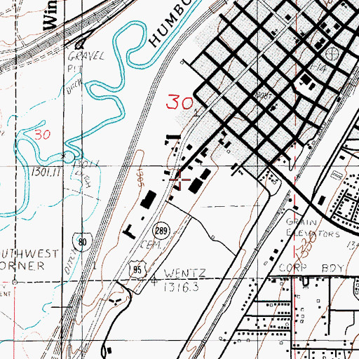 Topographic Map of Raleys Plaza, NV