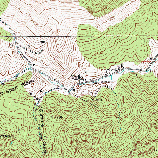 Topographic Map of Tybo Post Office (historical), NV