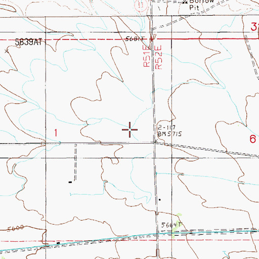 Topographic Map of White Rock Post Office, NV