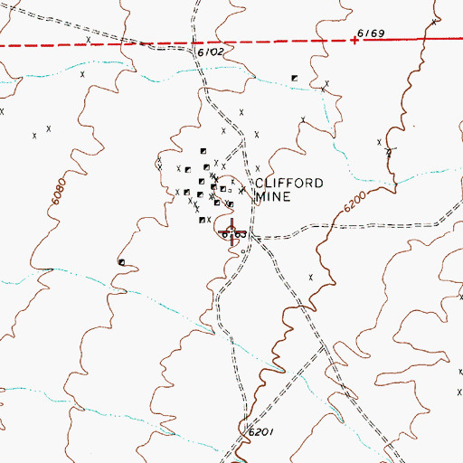 Topographic Map of Helena Post Office (historical), NV