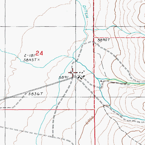 Topographic Map of Williams Ranch, NV