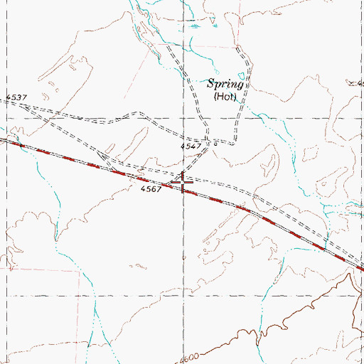 Topographic Map of Hausen Post Office, NV