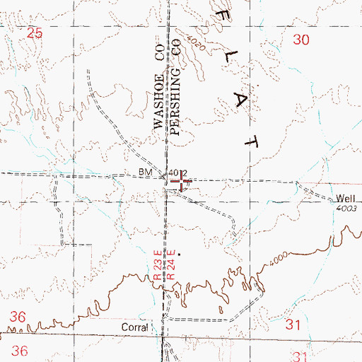 Topographic Map of Hualipi Post Office (historical), NV