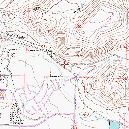 Topographic Map of Wedekind Post Office, NV