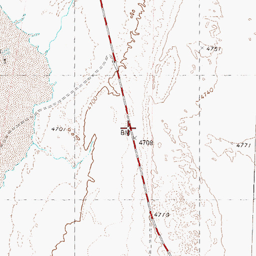 Topographic Map of Sunkist Post Office (historical), NV