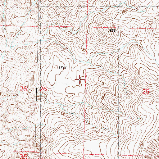 Topographic Map of Nightingale Mining District, NV