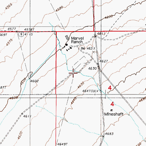 Topographic Map of Lewis Creek, NV