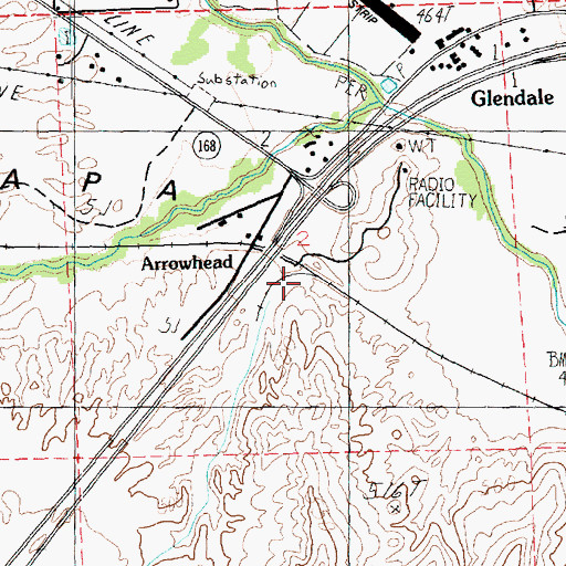 Topographic Map of Hupton Post Office, NV