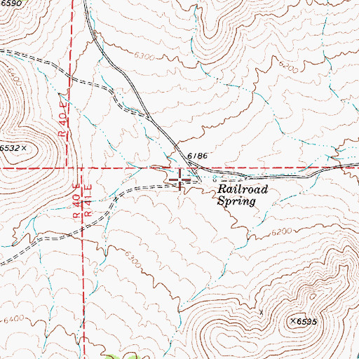 Topographic Map of Railroad Spring (historical), NV