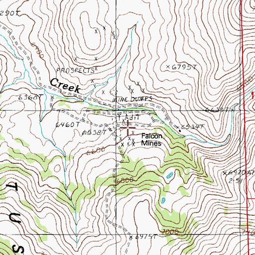 Topographic Map of Falcon Post Office (historical), NV