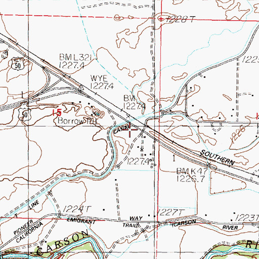 Topographic Map of Leeteville Post Office (historical), NV