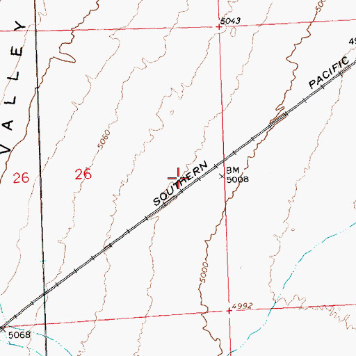 Topographic Map of Bauvard Post Office (historical), NV