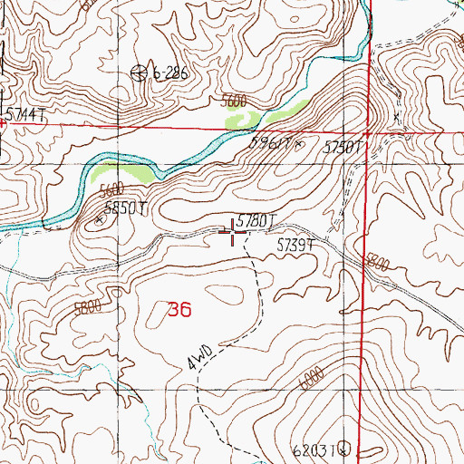 Topographic Map of Elbow Post Office (historical), NV